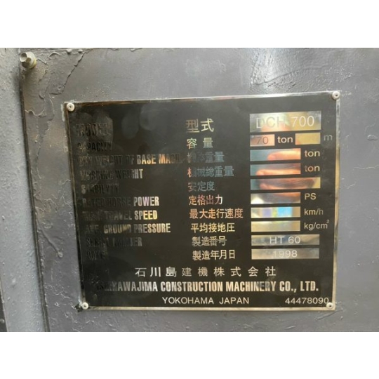 Xe Cần Trục Bánh Xích IHI Model DCH700-Type 70 ton